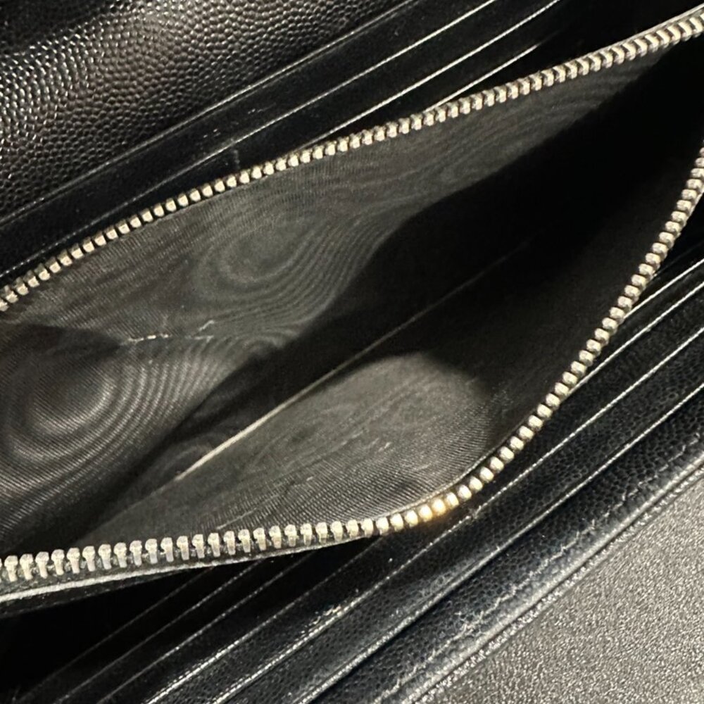 YSL Cassandre Chain Wallet in Grain de Poudre Black Leather (JB1416) - Picture 8 of 10